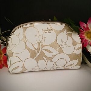 Kate Spade White and Gold Floral Women's Bag